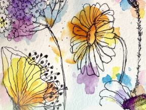 Fine Line Florals & Watercolours